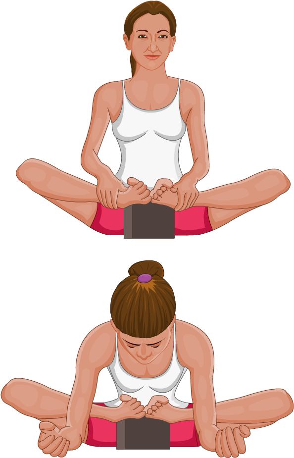 Butterfly Pose Variation With A Block - Variations Of Butterfly Pose (1024x1024), Png Download
