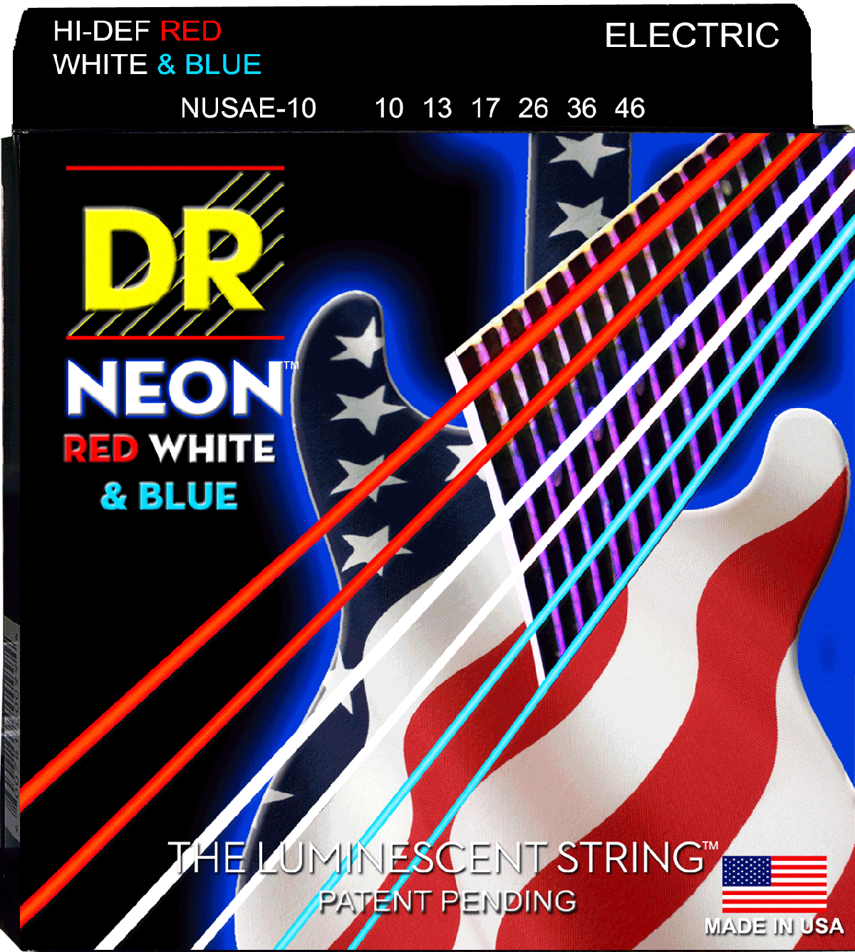 Dr Strings Introduces U - Neon Guitar Strings (1200x1337), Png Download