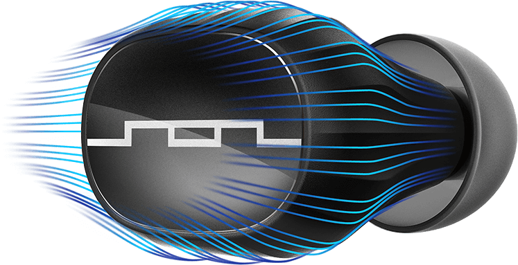 Won't Fall Out - Amps Air Replacement Right Earbud-deep Blue (754x382), Png Download