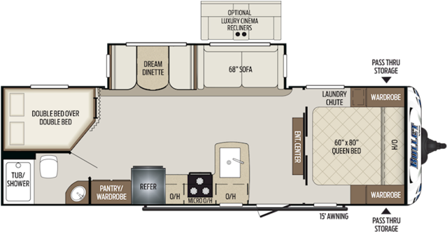 Keystone Bullet 2019 273bhs Fp - Bullet Ultra Lite 272bhs (640x360), Png Download