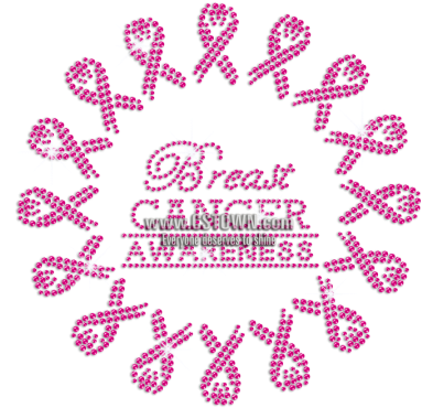 Vintage Pink Ribbon Motifs For Breast Cancer Awareness - Cubierta Retractil Detalle (450x450), Png Download