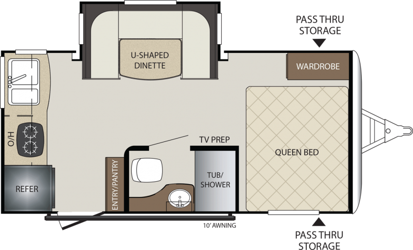 Keystone Rv Dealer Sales In Alberta Bullet Floor Plans - 2019 Keystone Bullet Crossfire 2190ex (840x509), Png Download