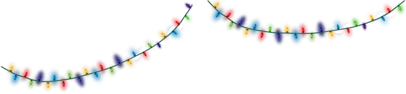 Imágenes De Luces Navideñas - Transparent Christmas Lights Png (800x218), Png Download