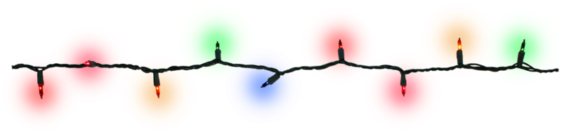 Luces De Navidad Png - Gif (800x191), Png Download