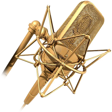 Download Gold-microphone - Gold Music Logo Png | Transparent PNG