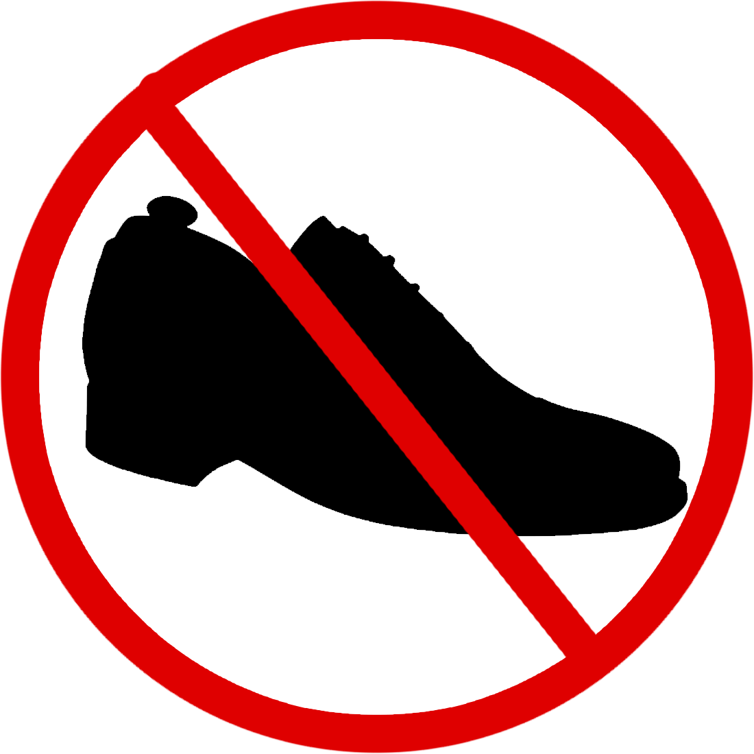 Clip Art Download Allowed - No Shoes Allowed Clip Art (1100x1100), Png Download
