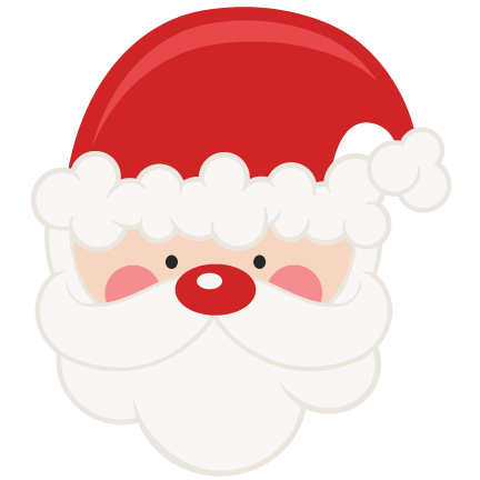 Santa Svg Scrapbook Cut File Cute Clipart Files For - Cute Santa Face Clipart (432x432), Png Download