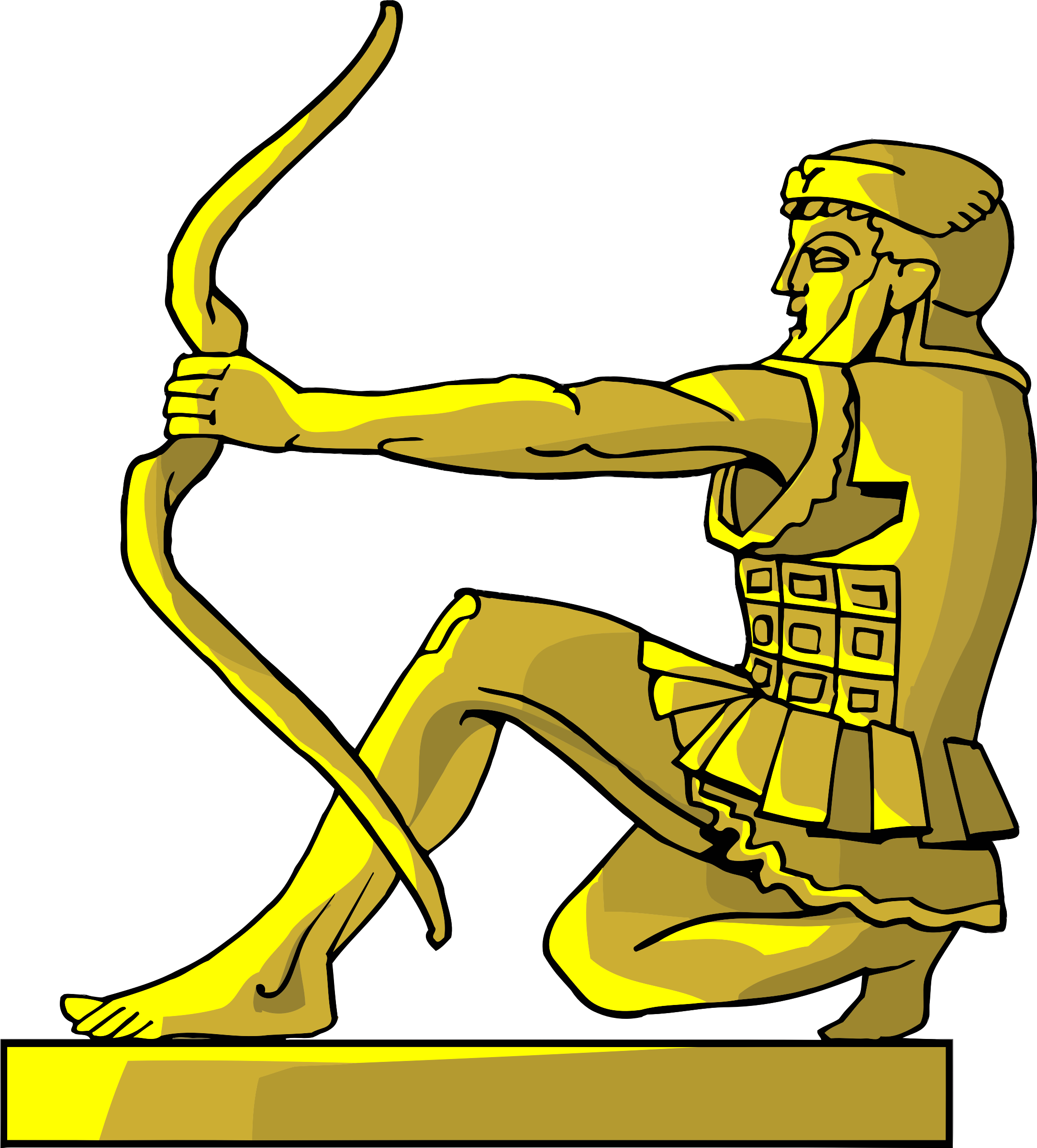 Archer Pose - Imagenes De La Iliada (2167x2400), Png Download