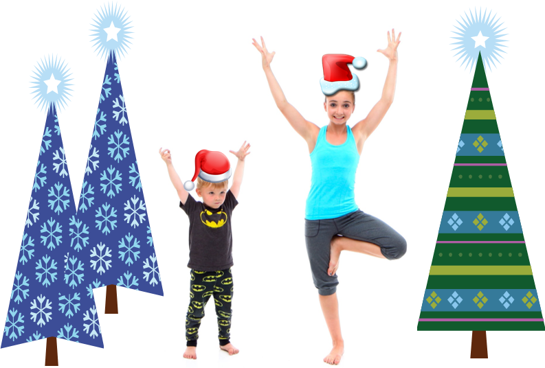 Trimming The Yoga Christmas Tree - Yoga Christmas Png (793x536), Png Download