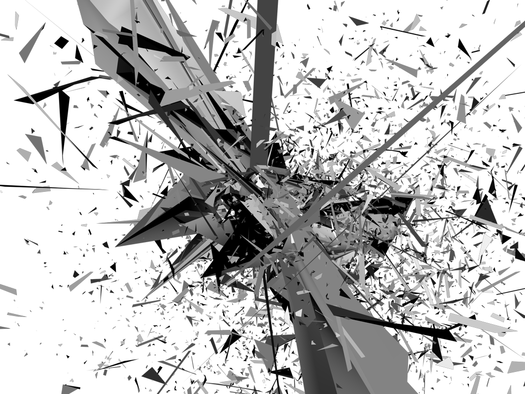 Render 3d Abstrait - Abstract Particles Transparent Png (1024x768), Png Download