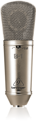 Behringer B-1 Studio Condenser Microphone Gold 1 Diaphragm - Behringer B-1 - Microphone - Gold (241x800), Png Download