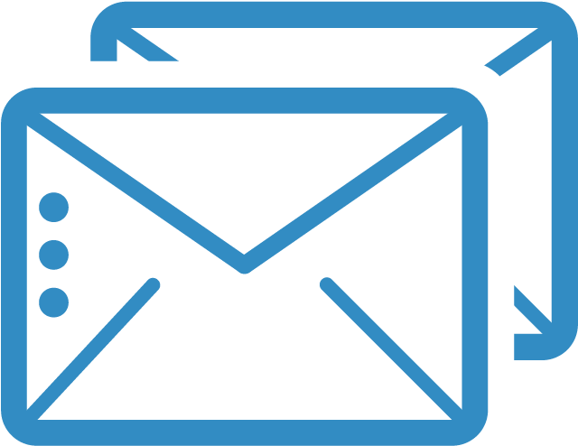 Email Us - Blue Email Icon (834x834), Png Download