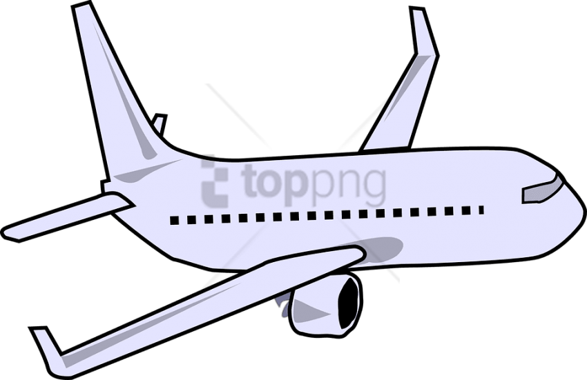 Free Png 747 Plane Png Image With Transparent Background - Airplane Cartoon Png (850x551), Png Download