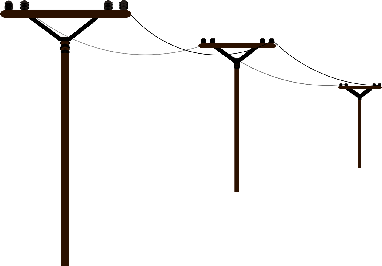 Telephone Poles Power Lines Png Image - Electric Tower (1280x893), Png Download