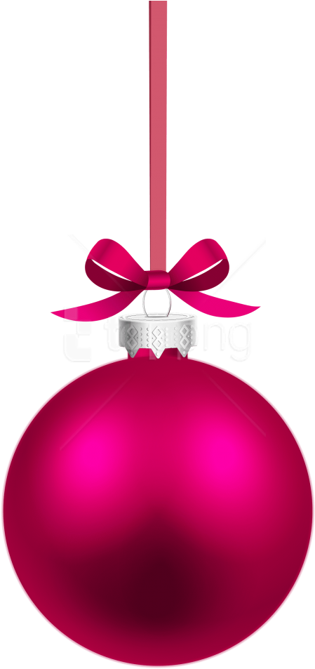 Free Png Pink Hanging Christmas Ball Png Images Transparent - Pink Ribbon Christmas Png Pink (480x975), Png Download