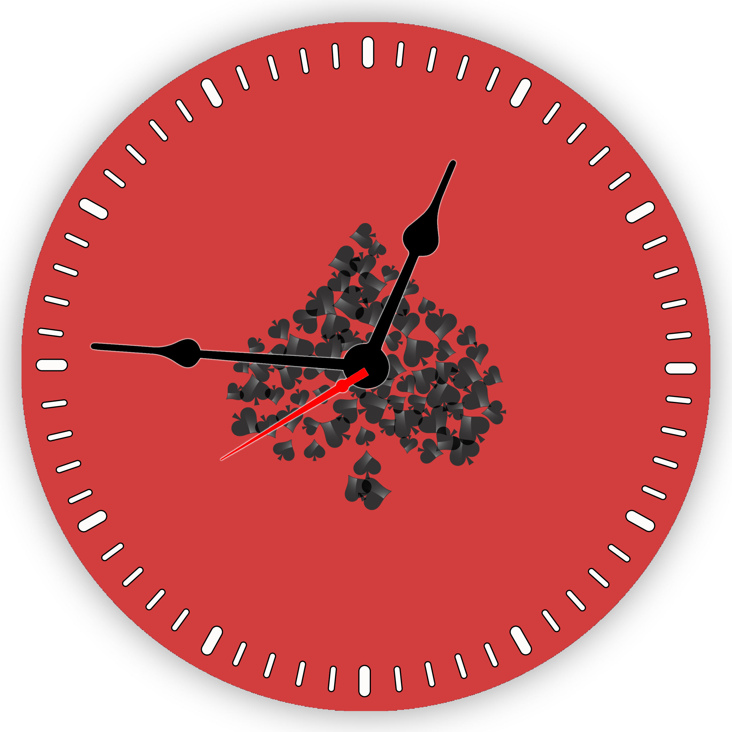 Poker Spade Icon Diwali Clock - Clock (2550x2550), Png Download