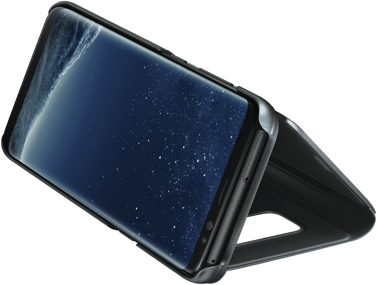Image Is Loading New Samsung 1091101164 Galaxy S8 Plus - Samsung S8 Clear View Standing Cover (1200x907), Png Download