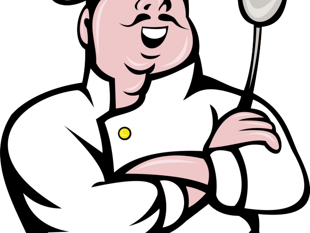 Cooking Clipart Head Chef - Chef With Spatula Png (640x480), Png Download