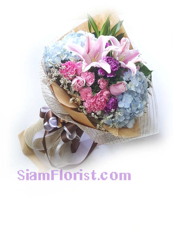 Bouquet Of Mixed Flowers - Bouquet (581x912), Png Download