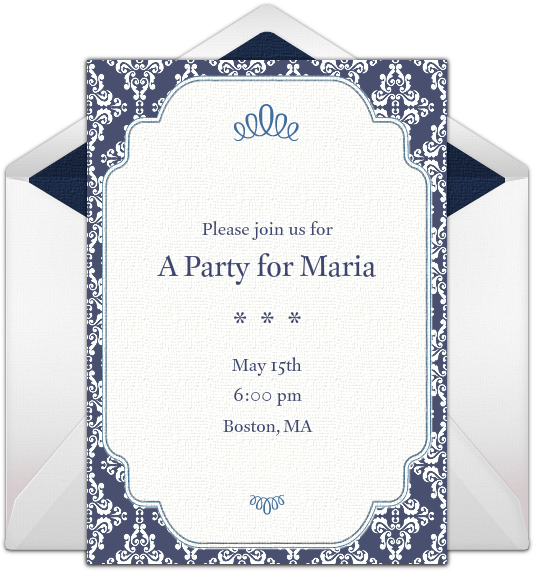 Formal Border Online Invitation - Paper (650x650), Png Download