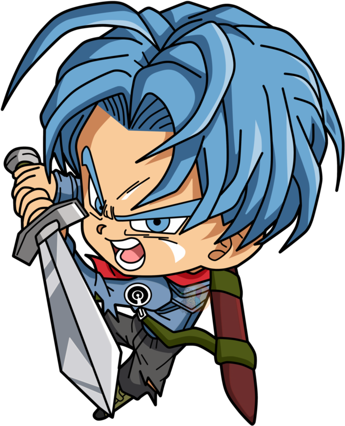 Mirai Facudibuja By - Dragon Ball Super Trunks Chibi (855x934), Png Download