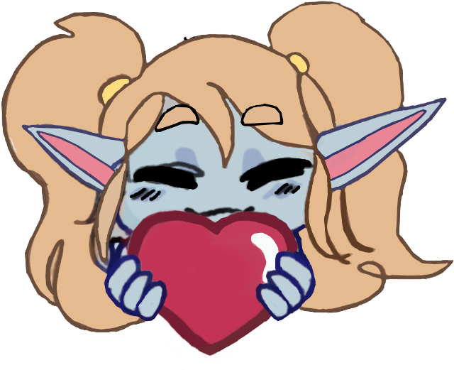 New <3 Emote For The Poppy Mains Discord Drawn By @girlxpirate - Cartoon (766x555), Png Download