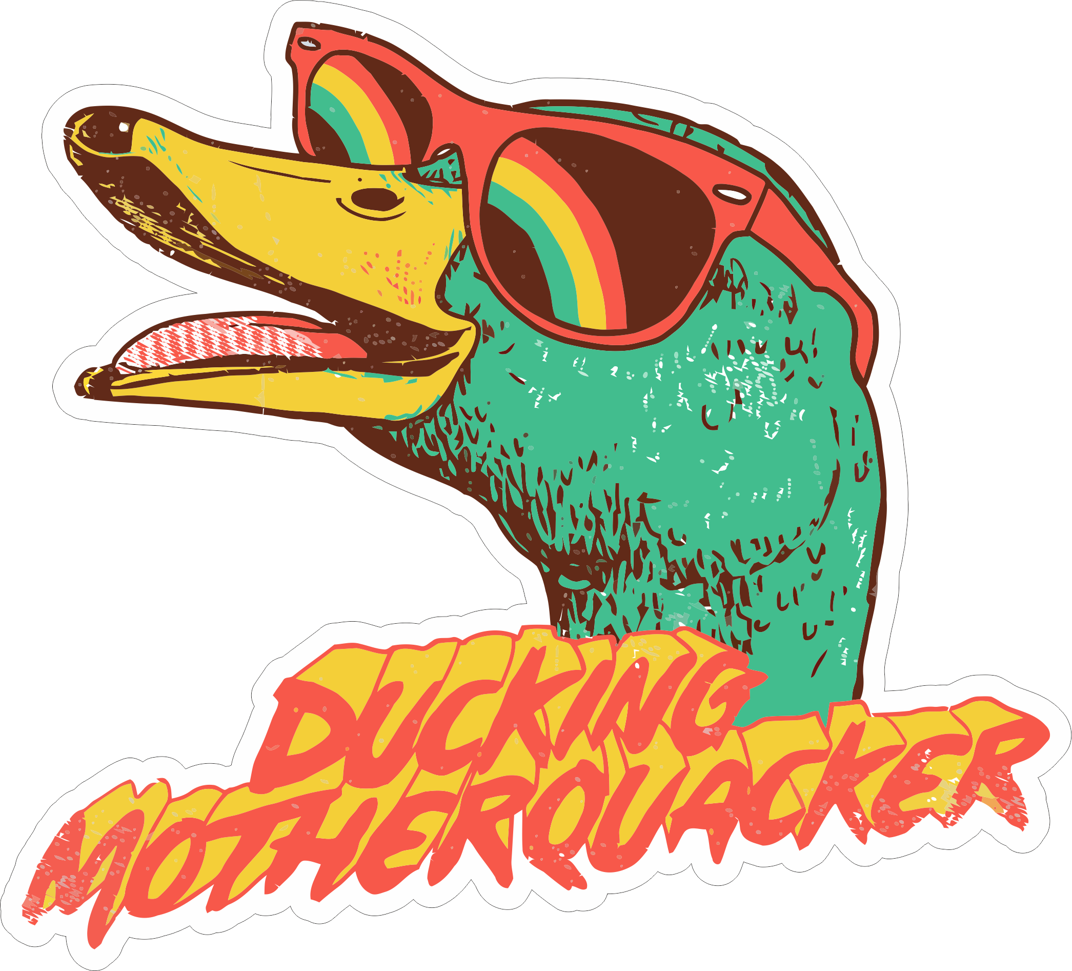 Stickers Vector Graphic Designer - Pato De Oculos Escuro (2091x1893), Png Download