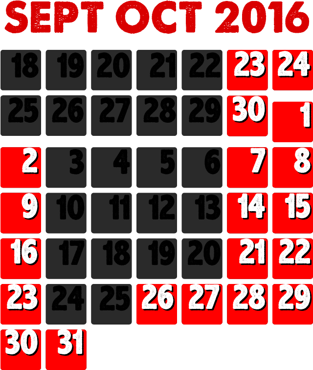 2016-calendar - Number (650x767), Png Download