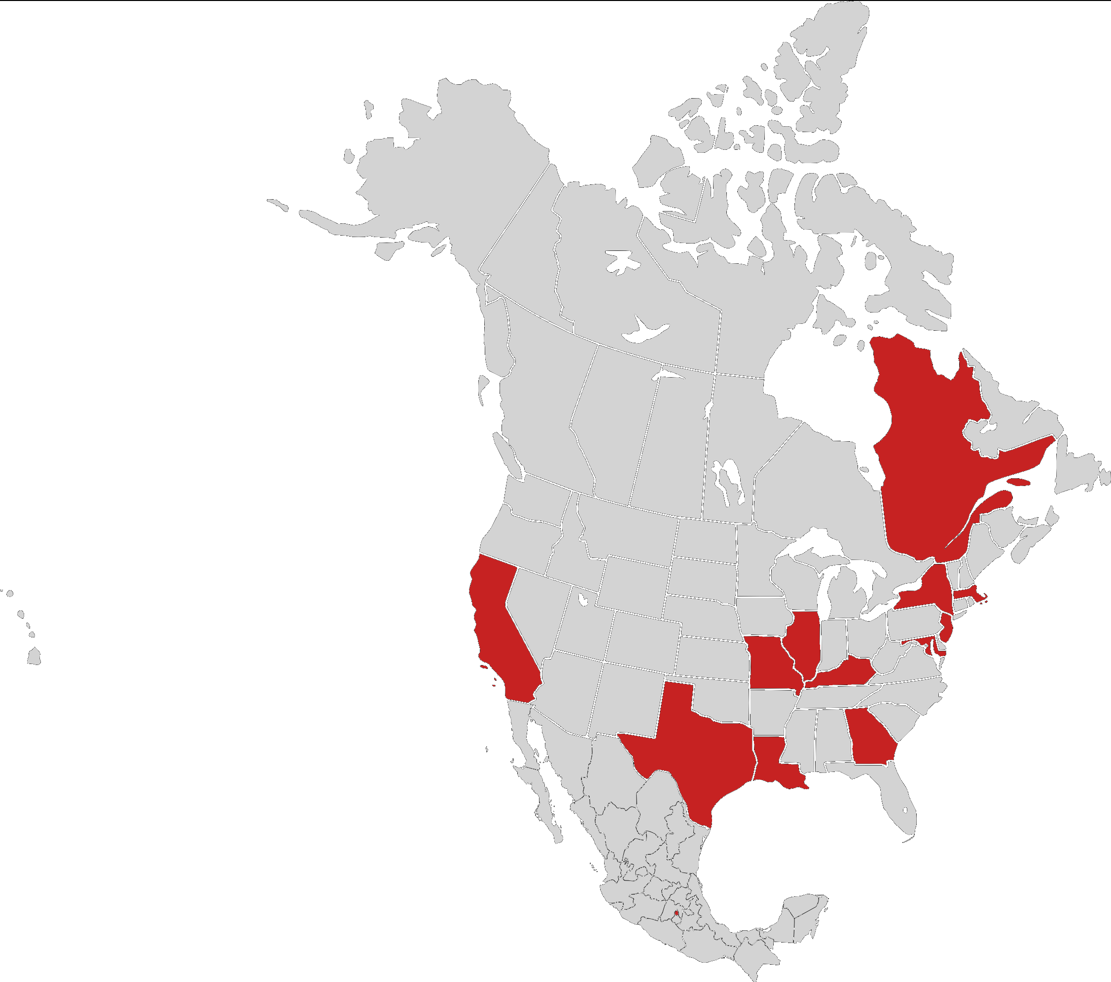 File - Sixflagslocations - Blank Alternate History Map (2253x1992), Png Download