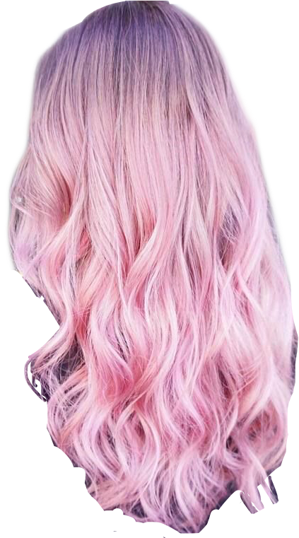 #pink #hair #wig #freetoedit - Lace Wig (423x761), Png Download