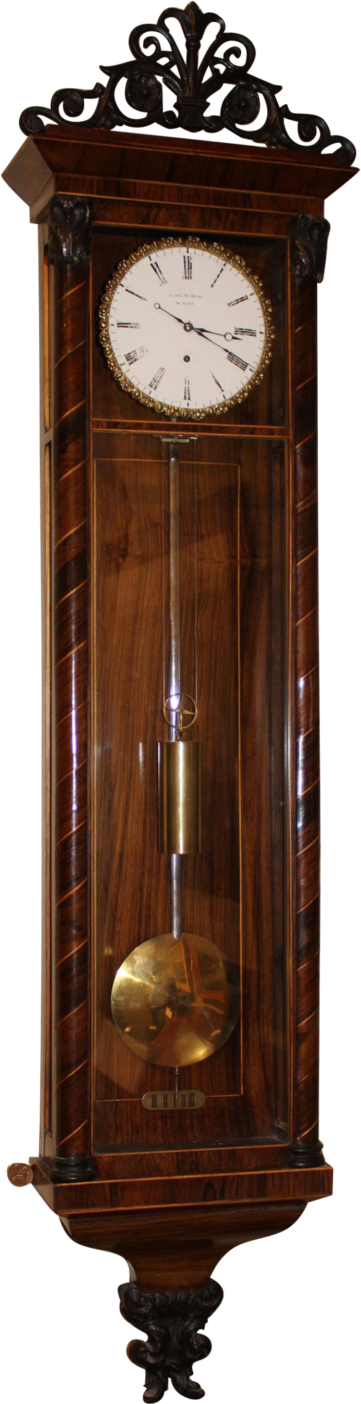 Rare Vienna Regulator Biedermeier Wall Clock By Alois - Longcase Clock (2048x2048), Png Download