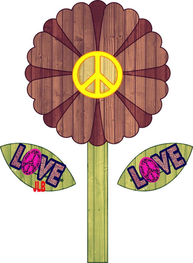 ☮🌸/jlb Peace Fingers, Give Peace A Chance, Hippie - Bloemcartoon Png (639x868), Png Download