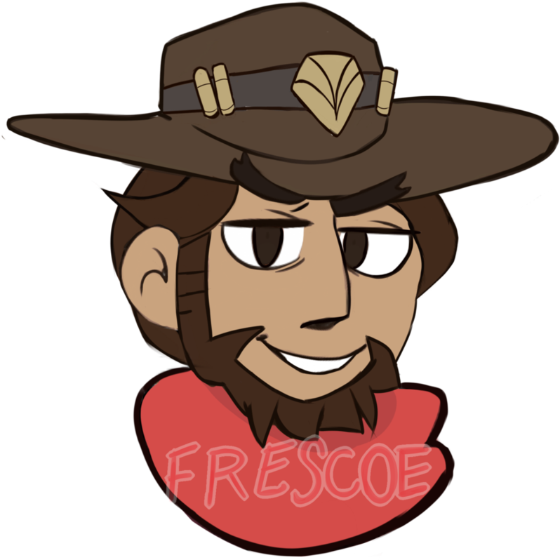 Jesse Mccree By Kinggore - Cartoon (880x907), Png Download