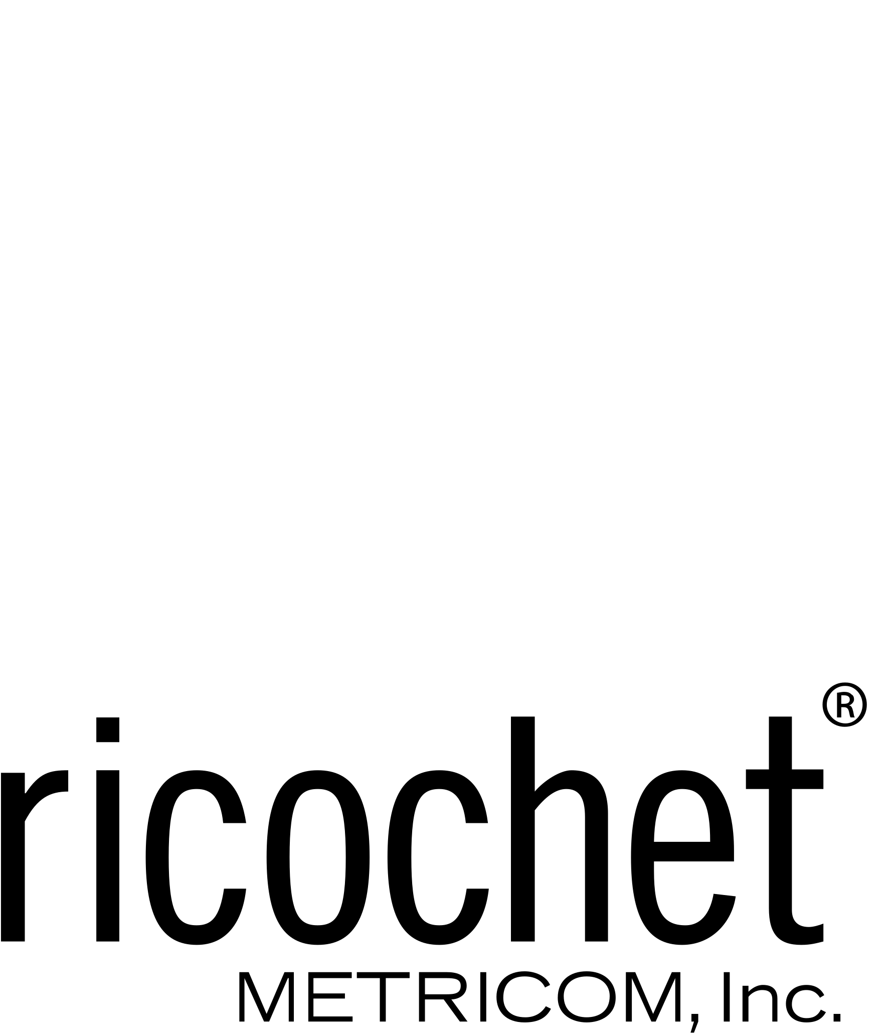 Metricom Ricochet Logo Black And White - Graphics (2400x2400), Png Download