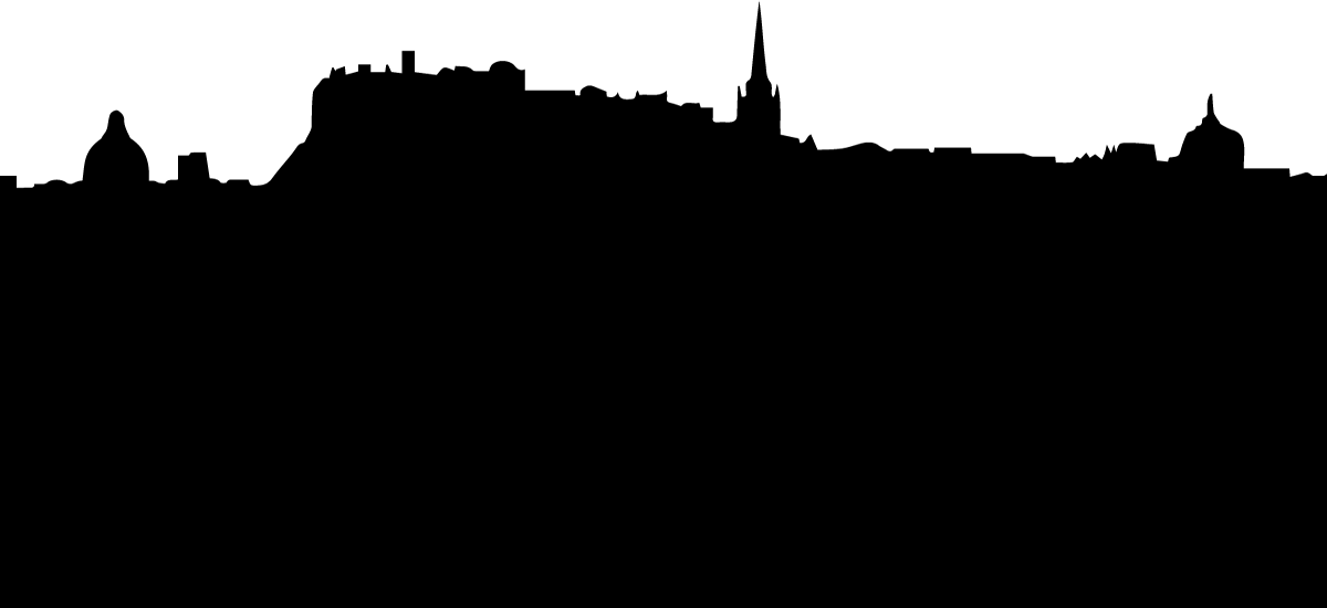 Edinburgh Skyline - Edinburgh Skyline Silhouette Png (1200x550), Png Download
