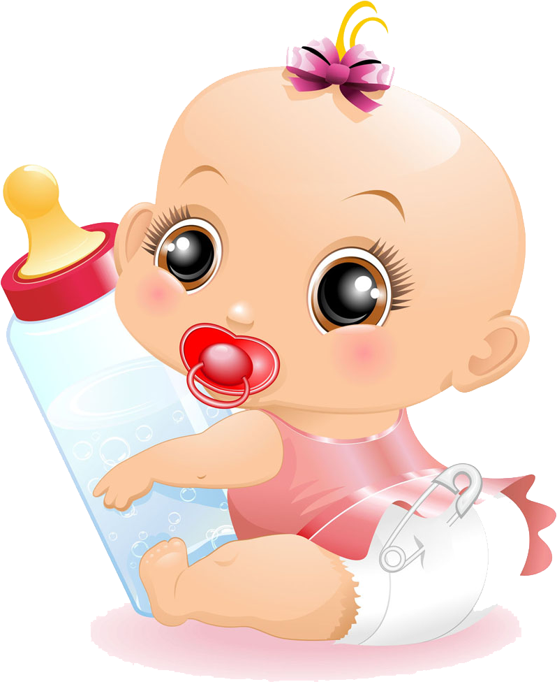 Baby Food Infant Bottle Child Free Clipart Hq Clipart - Bebe Con Biberon Dibujo (803x1000), Png Download