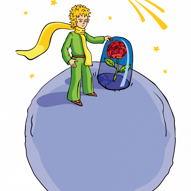 Camiseta Camiseta Pequeno Príncipe - Cartoon (640x640), Png Download