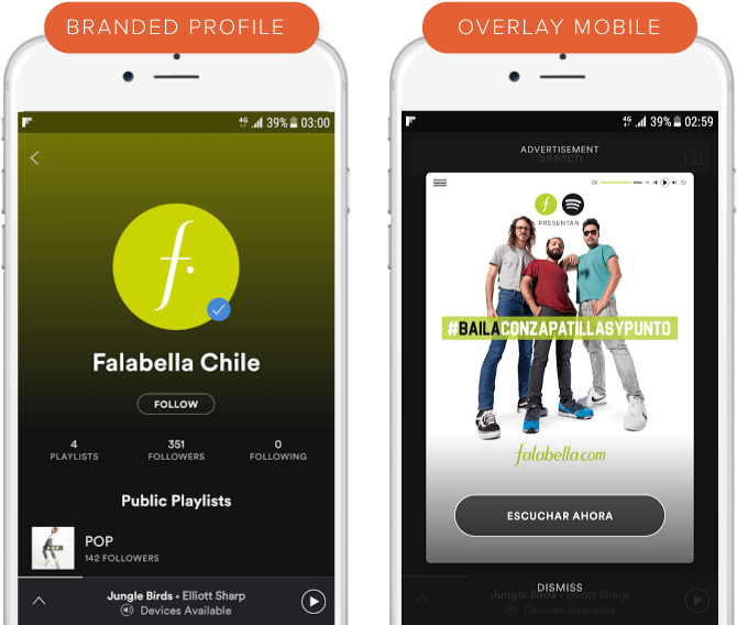 A High Impact Banner, Exclusively For Mobile, Was Used - Spotify Mobile Overlay (701x606), Png Download