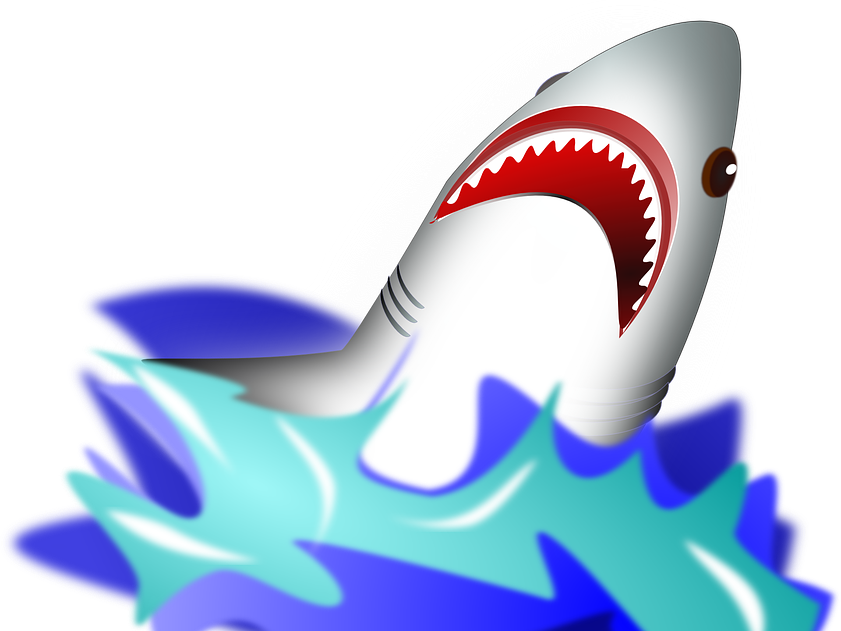 Shark Water Clipart (841x631), Png Download