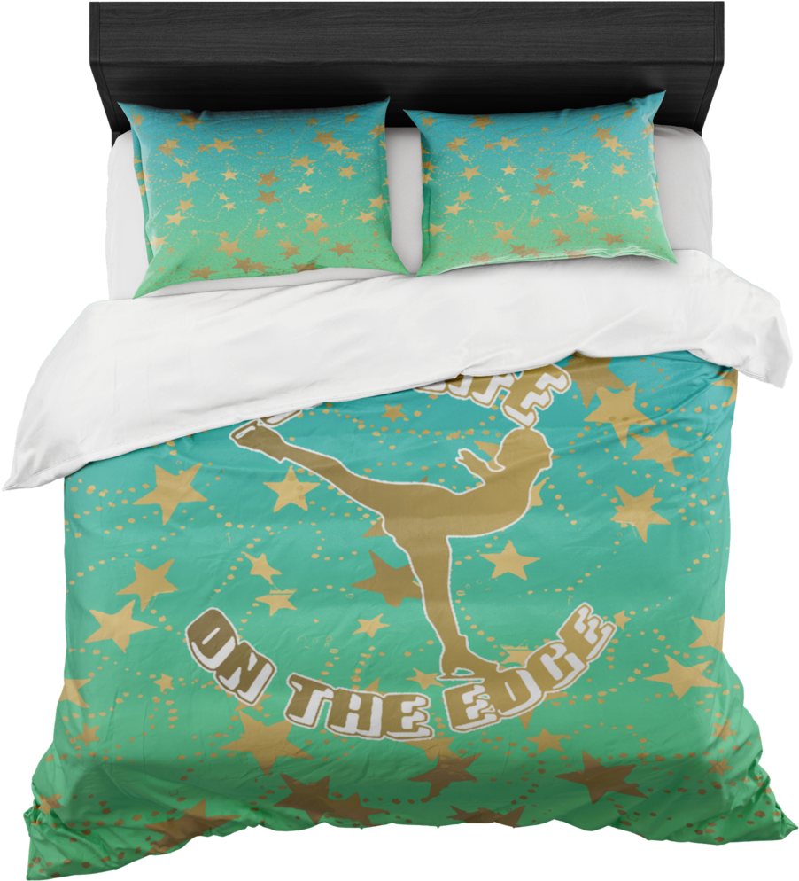 Figure Skating Live Life On The Edge-lime To Blue Gradient - Duvet Cover (1024x1024), Png Download