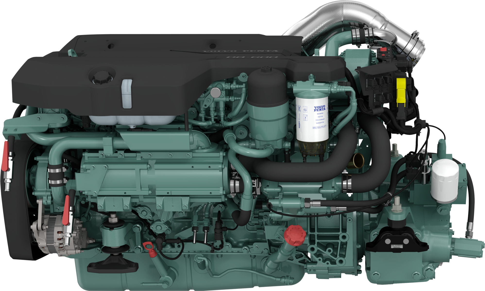 D8-550 - Volvo Penta D8 Marine (2324x1200), Png Download