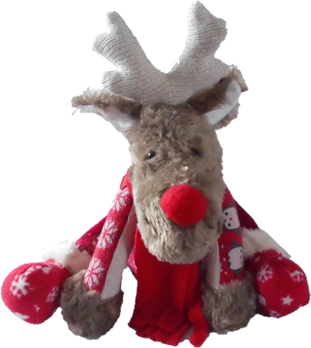 Reindeer - Stuffed Toy (1378x1582), Png Download
