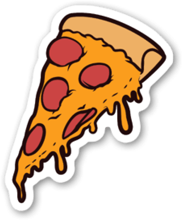 Pizza Slices Clipart - Pizza Stickers (800x800), Png Download