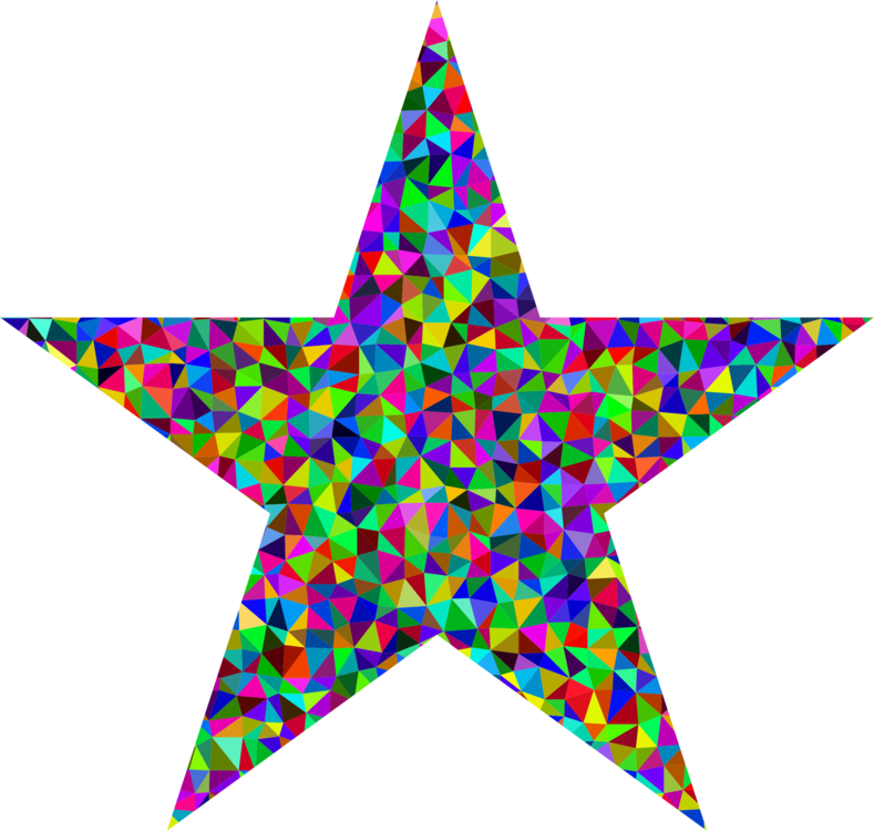 Star Polygons In Art And Culture Symbol Five-pointed - Rainbow Thumbs Up Emoji (789x750), Png Download