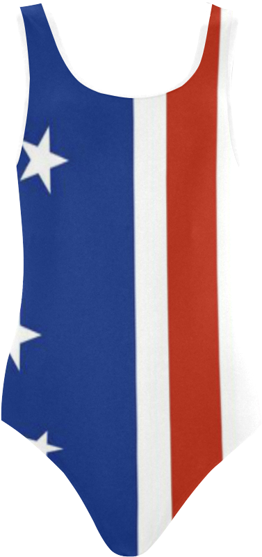 Red White And Blue Stripes And Stars 6 Vest One Piece - Active Tank (1000x1000), Png Download