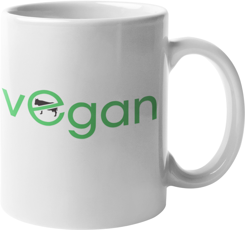 White Mug Vegan - Coffee Cup (1440x1920), Png Download