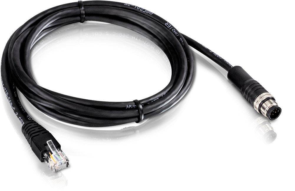 M12 To Rj-45 Industrial Ethernet Cable, 2m - Usb Cable (1000x1000), Png Download