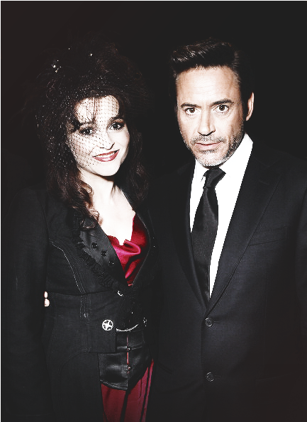 Helena Bonham Carter And Robert Downey Jr Image - Tuxedo (500x700), Png Download