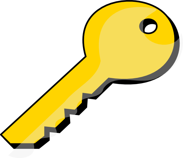Clip Art At Clker Com Vector Online - Coloured Key Clipart (600x521), Png Download