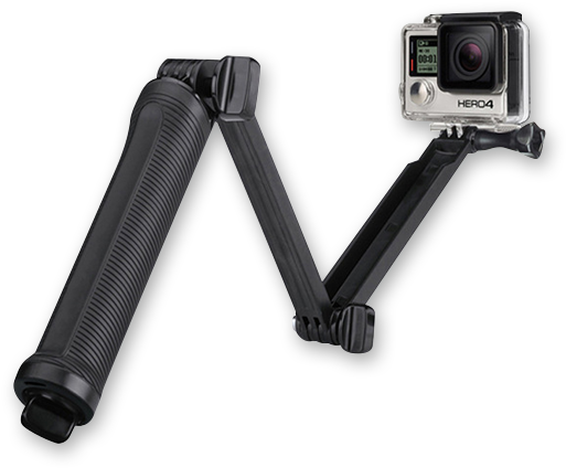 3 Way Monopod Grip For Gopro Sj Cam - Go Pro Pole (600x600), Png Download